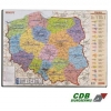 Mata na biurko z mapą Polski